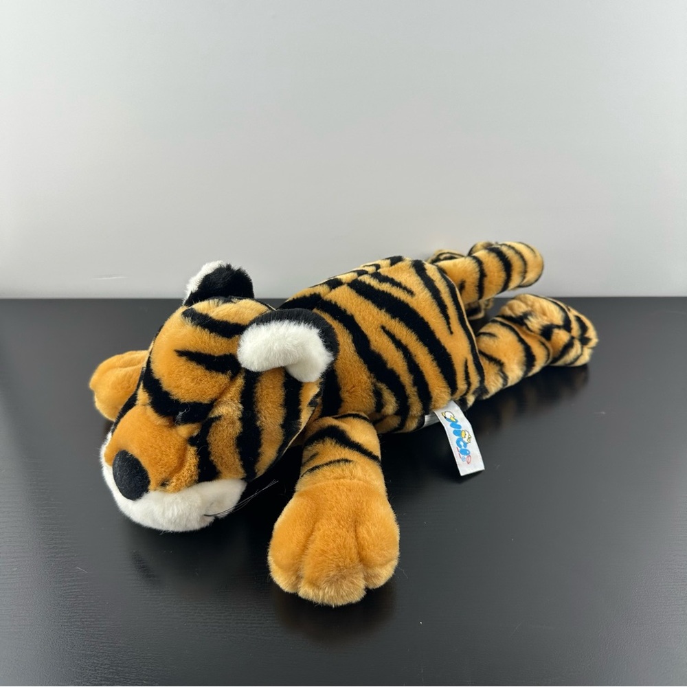 Nici Tiger Orange Black Laying Lying Flat Soft Plush Stuffed Animal 13” Toy